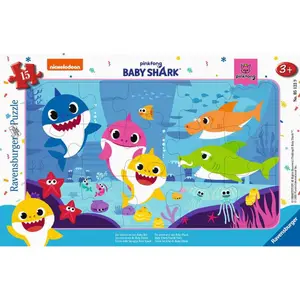 15 pieces frame puzzle dinosaurs of the Jurassic Ravensburger image-0