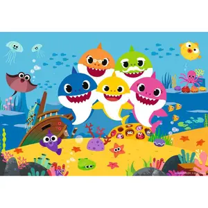 2 puzzles 24 pieces baby shark and his family Ravensburger image-0
