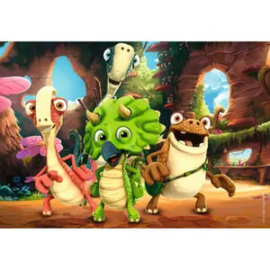 2 puzzles 12 pieces the little band of dinosaurs / gigantosaurus Ravensburger image-2