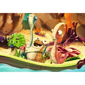 2 puzzles 24 pieces rocky, bill, mazu and tiny / gigantosaurus Ravensburger image-1