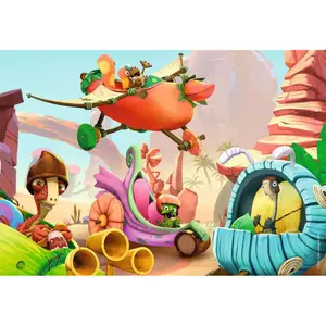 2 puzzles 24 pieces rocky, bill, mazu and tiny / gigantosaurus Ravensburger image-2