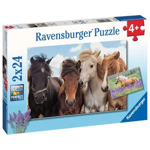 2 puzzles 24 pieces the love of horses Ravensburger image-0