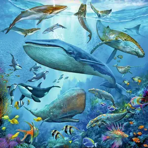 3 puzzles 49 pieces the animal world of the ocean Ravensburger image-3