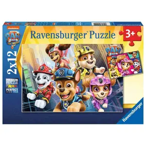 2 puzzles 12 pieces our four-legged rescuers / pat'patrouille, le film Ravensburger image-0