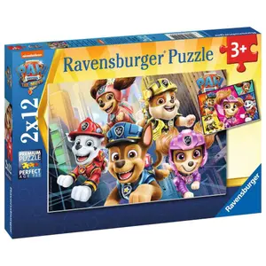 2 puzzles 12 pieces our four-legged rescuers / pat'patrouille, le film Ravensburger image-1