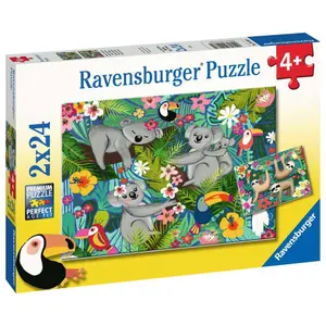 2 puzzles 24 pieces koalas and sloths Ravensburger image-2