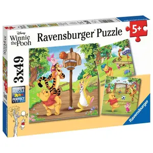 3 puzzles 49 pieces field day / disney winnie the pooh Ravensburger image-0
