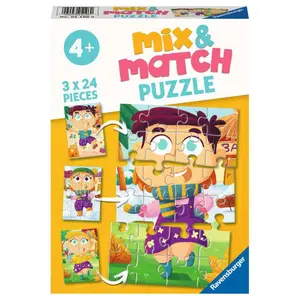 3 puzzles 24 pieces mix &amp; match clothing Ravensburger image-0