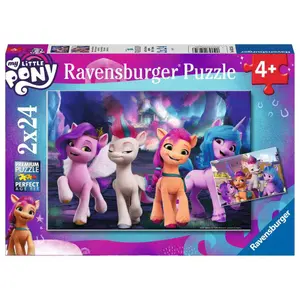 2 puzzles 24 pieces friendship between ponies / my little pony Ravensburger image-1
