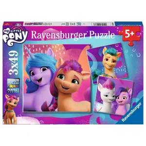 3 puzzles 49 pieces beautiful ponies / my little pony Ravensburger image-0
