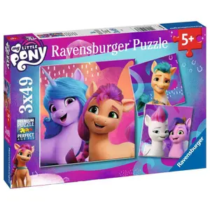 3 puzzles 49 pieces beautiful ponies / my little pony Ravensburger image-1