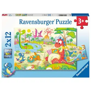 2 puzzles 12 pieces my favorite dinos Ravensburger image-0