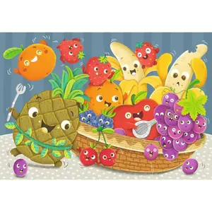 2 puzzles 24 pieces small fruits and vegetables Ravensburger image-2