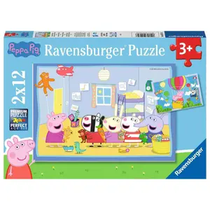 2 puzzles 12 pieces the adventures of peppa pig Ravensburger image-0