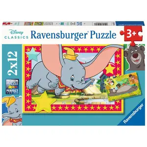 2 puzzles 12 pieces the call of the adventure / disney Ravensburger image-0