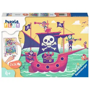 Puzzle &amp; play with 2x24 pieces land in sight Ravensburger image-0
