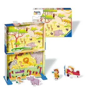 2x24-piece puzzle &amp; play safari time Ravensburger image-4