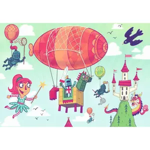 2x24-piece puzzle &amp; play fête au royaume Ravensburger image-2