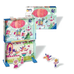 2x24-piece puzzle &amp; play fête au royaume Ravensburger image-4