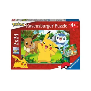 Puzzle 2x24 pieces pikachu and friends Ravensburger Pokémon image-0