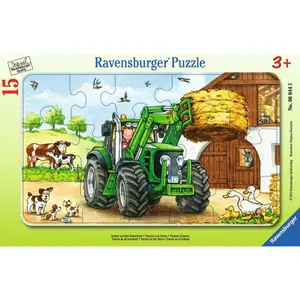 Puzzle frame 15 pieces tractor on the farm Ravensburger image-0