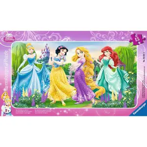 15 piece frame puzzle princess walk / disney princesses Ravensburger image-0