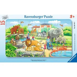 Puzzle frame 15 pieces excursion to the zoo Ravensburger image-0