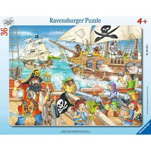 30-48 piece frame puzzle pirate attack Ravensburger image-0