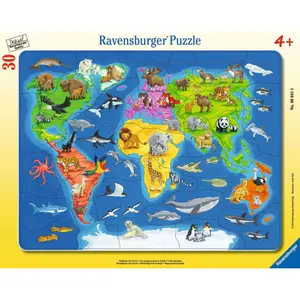 30 pieces puzzle frame animals in the world Ravensburger image-0