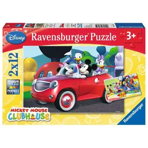 2 puzzles 12 pieces mickey, minnie and their friends / disney Ravensburger image-0