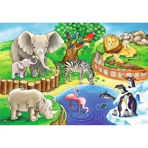 2 puzzles 12 pieces the animals of the zoo Ravensburger image-2