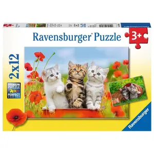 2 puzzles 12 pieces the discovery of cats Ravensburger image-3