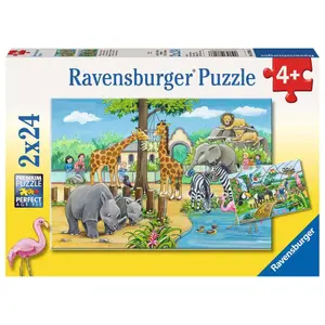 2 puzzles 24 pieces welcome to the zoo Ravensburger image-0