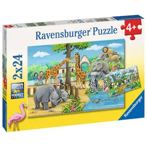 2 puzzles 24 pieces welcome to the zoo Ravensburger image-1
