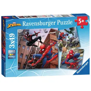 3 puzzles 49 pieces spider-man in action Ravensburger image-4