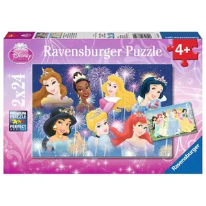 2 puzzles 24 pieces the united princesses / disney princesses Ravensburger image-0