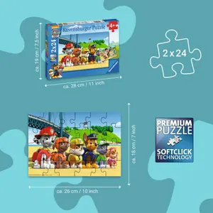 2 puzzles 24 pieces heroic dogs / patrol Ravensburger image-3