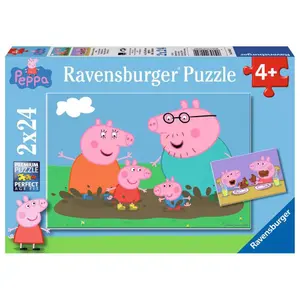 Family life 2x24-piece puzzle Ravensburger Peppa Pig image-0