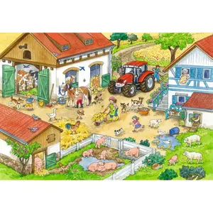Happiness on the farm 2x24-piece puzzle Ravensburger image-2