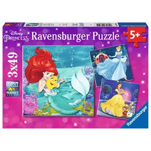 3 puzzles 49 pieces princesses adventure / disney princesses Ravensburger image-0