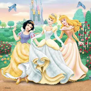 3 puzzles 49 pieces princess dreams / disney princesses Ravensburger image-2
