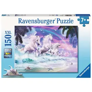 150 pieces jigsaw puzzle xxl unicorns on the beach Ravensburger image-0