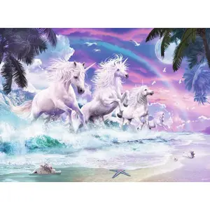 150 pieces jigsaw puzzle xxl unicorns on the beach Ravensburger image-1