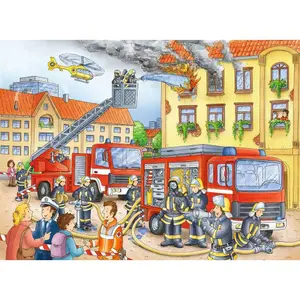 100 pieces puzzle xxl our firemen Ravensburger image-1