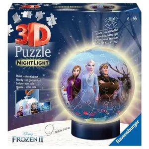 Puzzle 72 pieces 3d ball illuminated - disney the snow queen 2 Ravensburger image-2