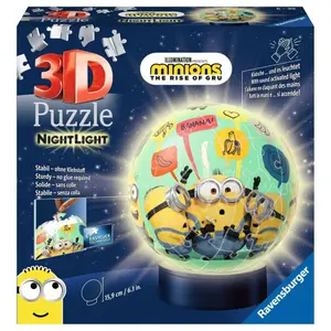 Puzzle 72 pieces 3d ball illuminated - minions 2 Ravensburger image-2