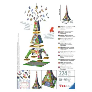 Puzzle 216 pieces 3d eiffel tower love edition Ravensburger image-1