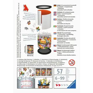 54 piece 3d pencil pot puzzle - emoji Ravensburger image-1