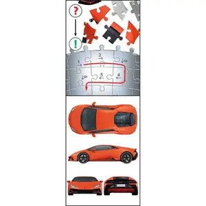 108 pieces 3d lamborghini huracán puzzle Ravensburger EVO image-2