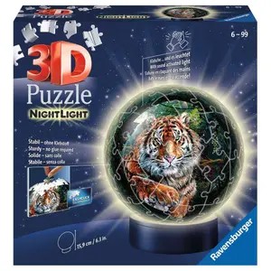 72 pieces jigsaw puzzle 3d ball illuminated - the big cats Ravensburger image-0